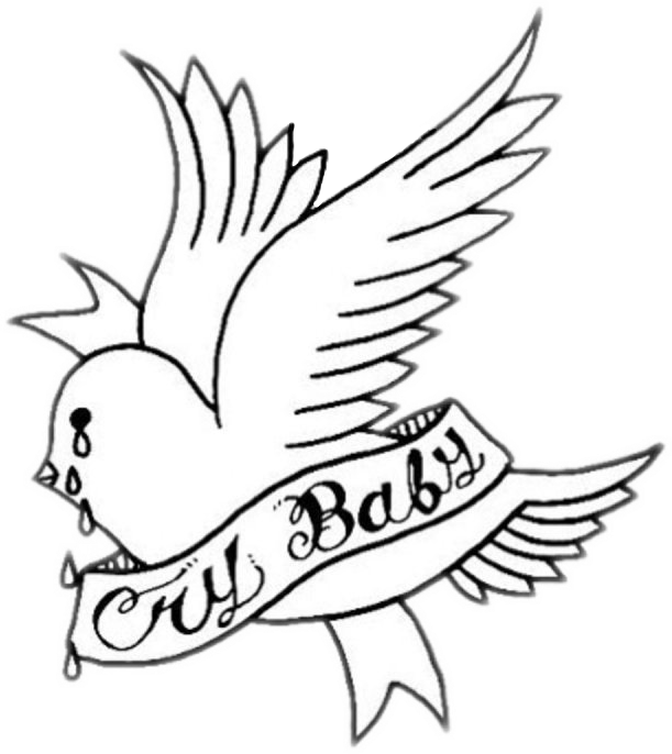 #crybaby #lilpeep #freetoedit - Lil Peep Crybaby Album Clipart (611x686), Png Download