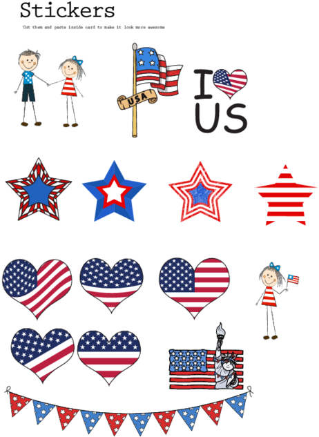 England Flag Clipart 4th July - Usa Decorations Printable - Png Download (500x707), Png Download