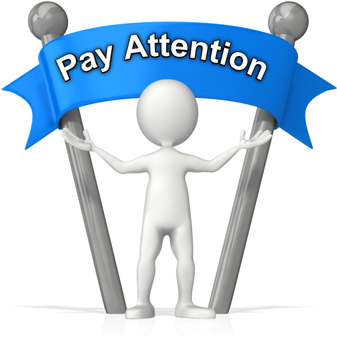 Pay Attention Png - Pay Attention Clipart Transparent Png (700x763), Png Download