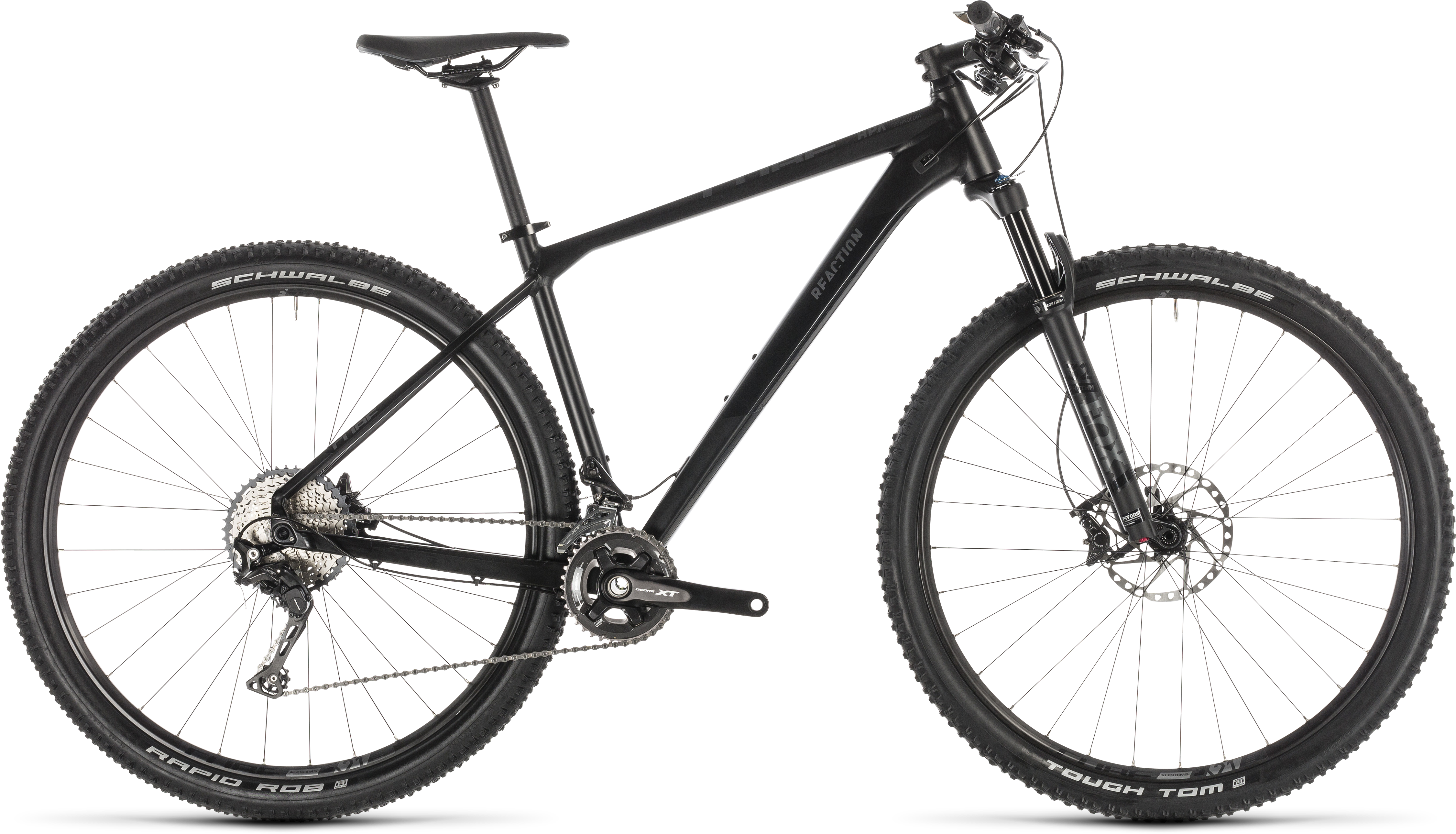 Cube Reaction Sl Black/grey 2019 Mountain Bike - Cube Reaction Pro 2018 Review Clipart (4500x2643), Png Download