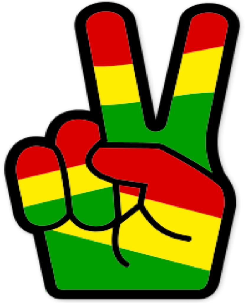#peace #peacesign #hand #sign #reggae #rasta #freetoedit - Peace Sign Hand Reggae Clipart (1024x1024), Png Download