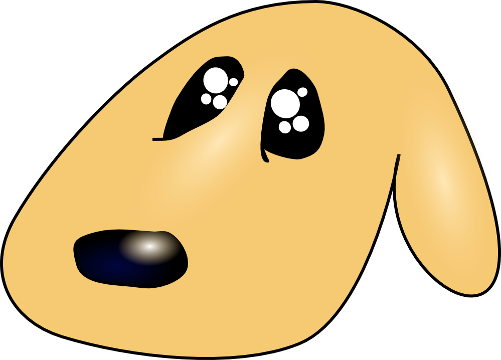 Cute Sad Dog Animal 999px 104 - Clipart Sad Dogs - Png Download (999x718), Png Download
