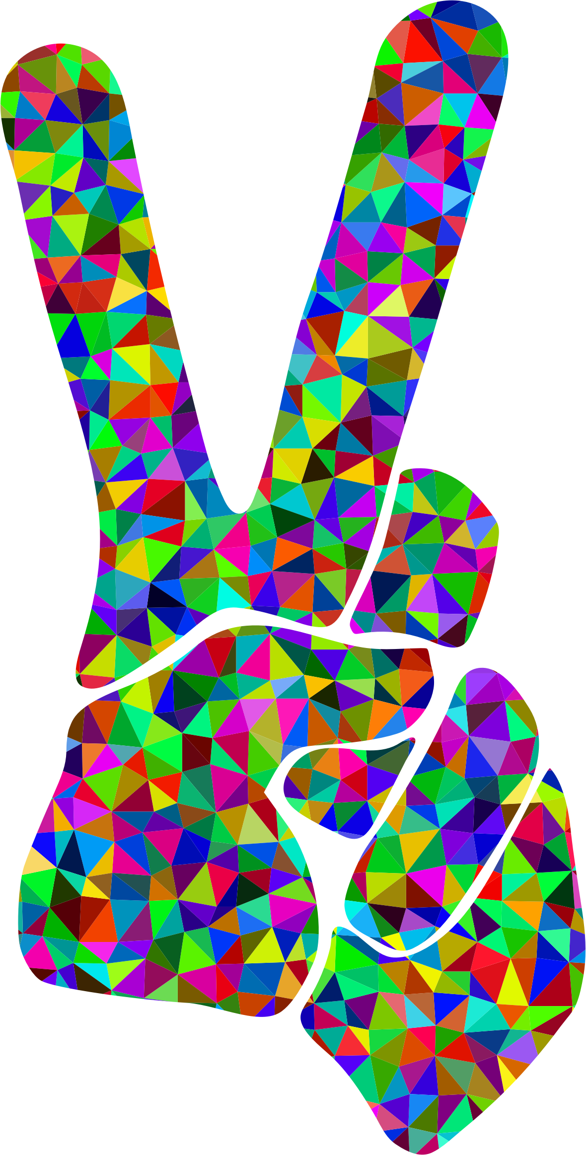 Peace Finger Transparent Background Clipart (500x987), Png Download