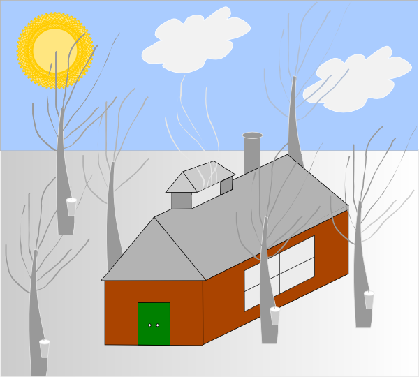 House Trees Sun Snow Svg Clip Arts 600 X 540 Px - Png Download (600x540), Png Download