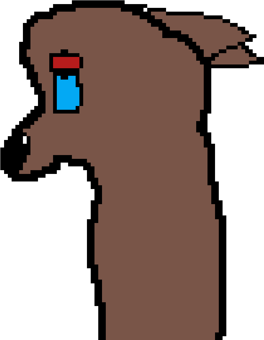 Sad Dog - Minecraft Pixel Art Clipart (1200x1200), Png Download