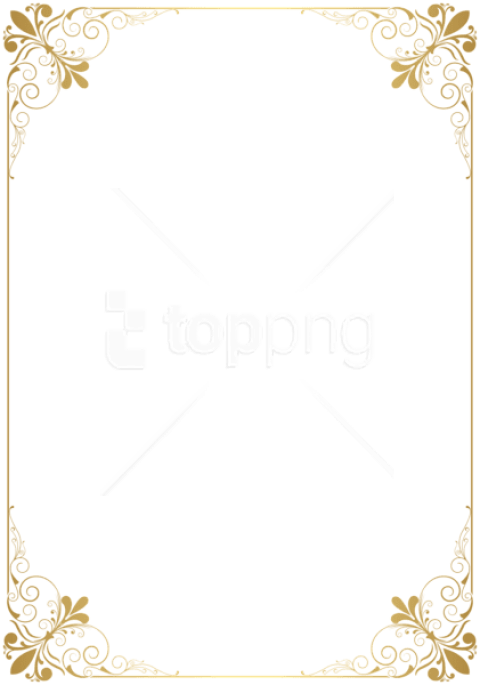 Free Png Download Frame Border Golden Clipart Png Photo - Border Frame For Png Transparent Png (480x685), Png Download