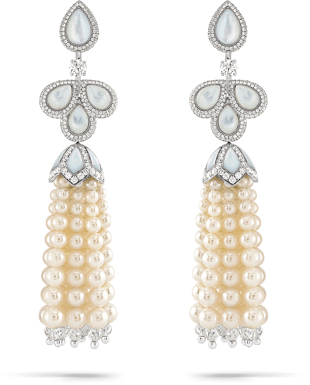 Ta 09 011 01 Akoya Pearl Tassel Earrings - Pearl Tassel Earrings Clipart (2004x2004), Png Download