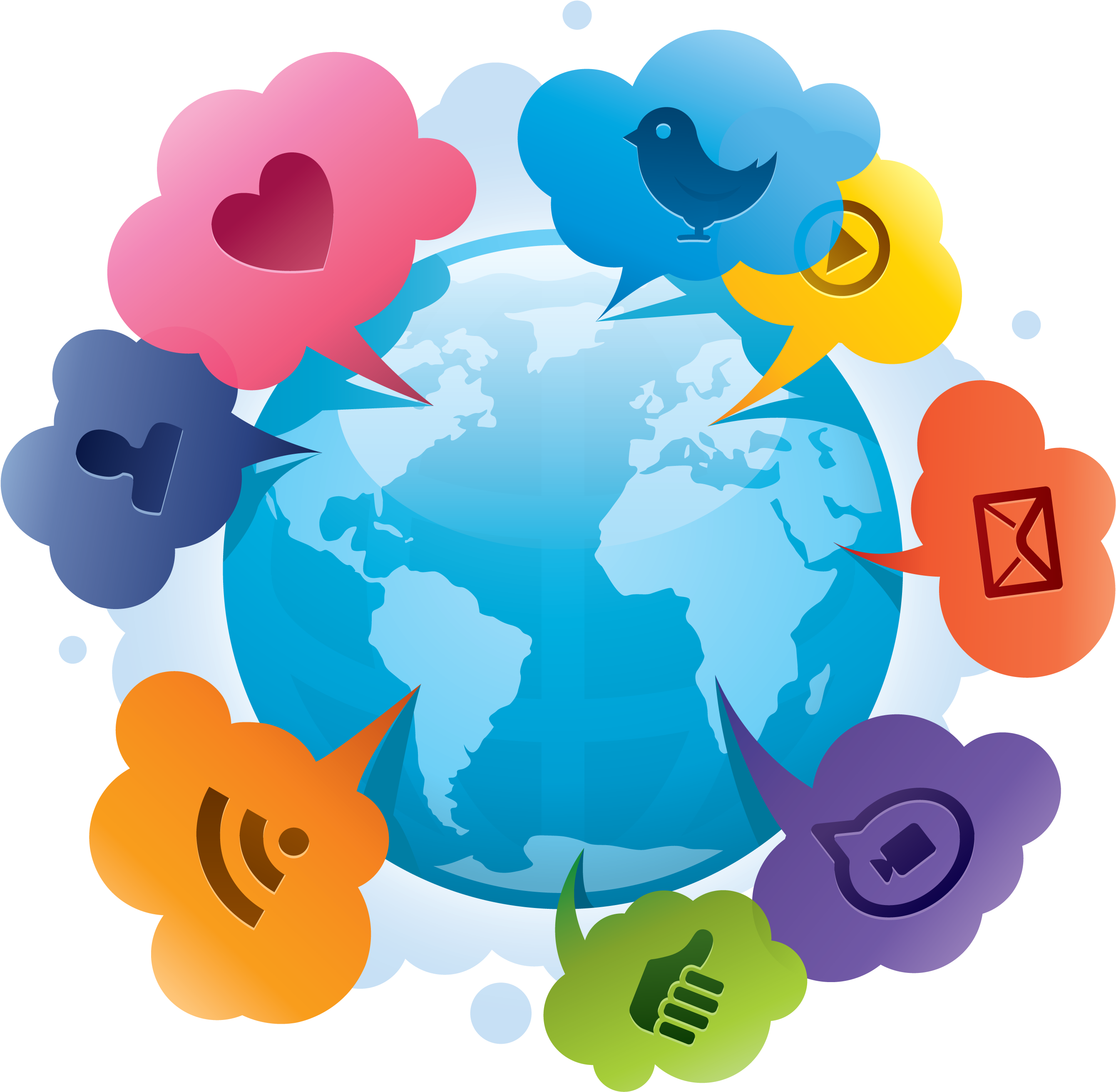 Social Media Tutorials - Various Services Of Internet Clipart (2800x2800), Png Download