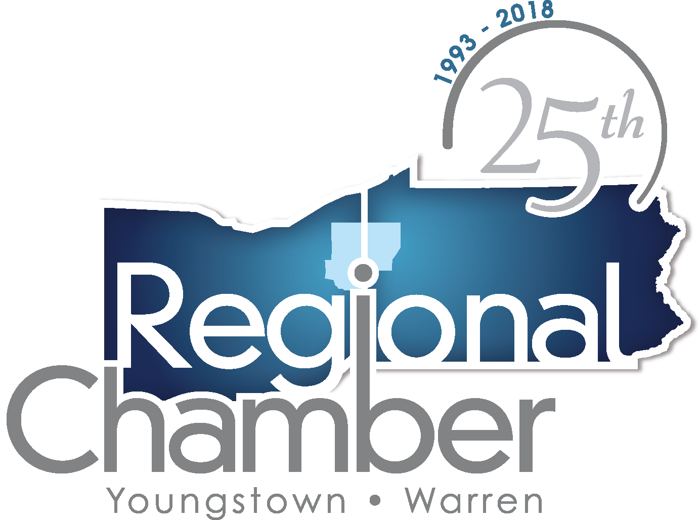 25th Anniversary Logo - Youngstown Warren Regional Chamber Clipart (1384x1028), Png Download