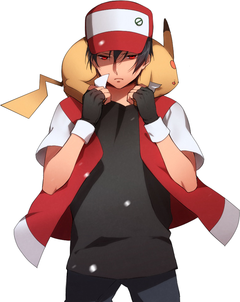 Pokemon Red Trainer - Red From Pokemon Clipart (766x965), Png Download