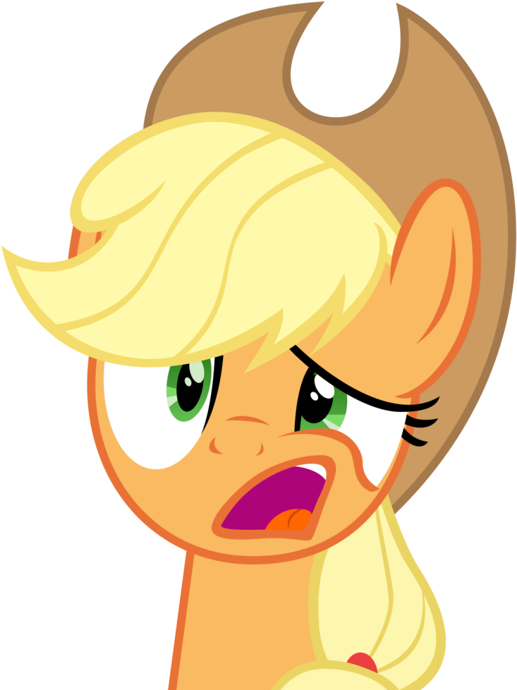 Cheezedoodle96, Confused, Face, Pony, Safe, Simple - Mlp Eg Applejack Banana Clipart (1024x1024), Png Download