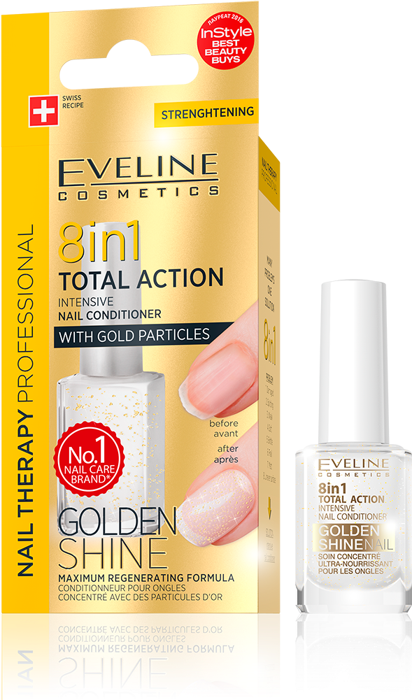 8 In 1 Total Action Golden Shine - Eveline 8 In 1 Golden Shine Clipart (1000x1000), Png Download