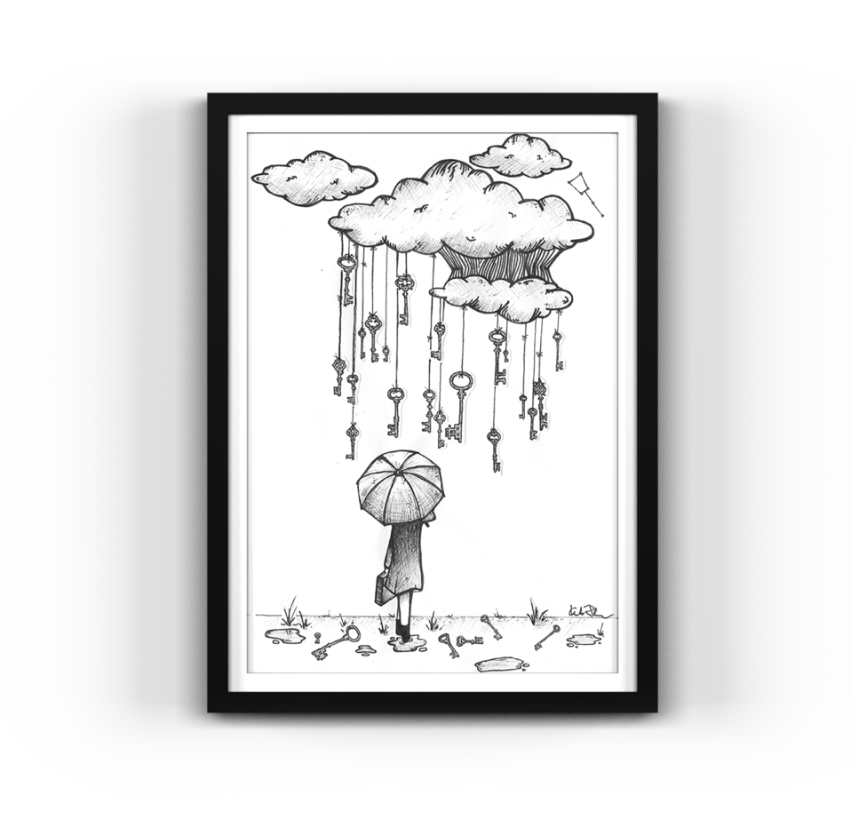 Key-happiness - Illustration Clipart (1000x1000), Png Download