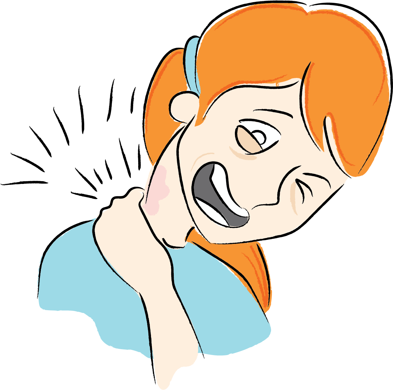 Illustrating This Pain In My Neck - Neck Pain Clipart - Png Download (1800x1800), Png Download