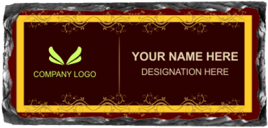 Chocolate Brown Rock Name Plate - Label Clipart (540x720), Png Download