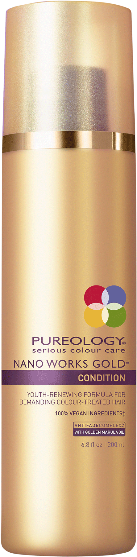 Pureology Nano-works Gold Conditioner - Pureology Nano Works Gold Shampoo Clipart (1536x1800), Png Download