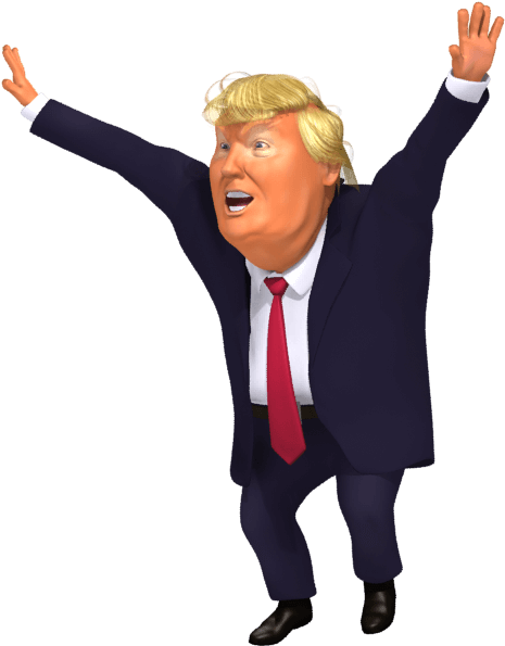 Fortnite Jubilation Trump 3d Caricature Png - Businessperson Clipart (720x720), Png Download