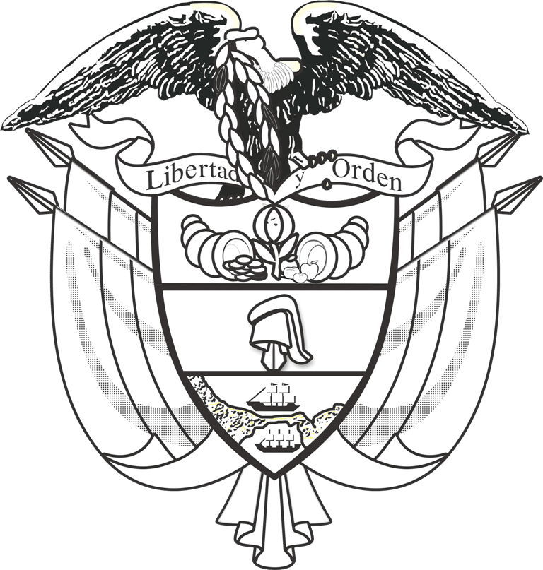 Escudo De Colombia Para Colorear Vector En Png - Escudo De Colombia Para Colorear Clipart (768x807), Png Download