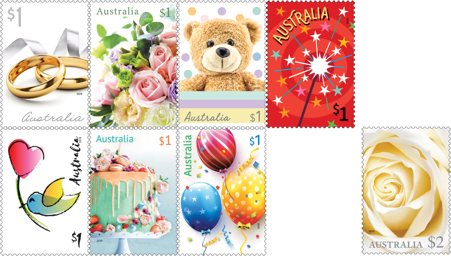 Set Of Stamps - Garden Roses Clipart (970x545), Png Download