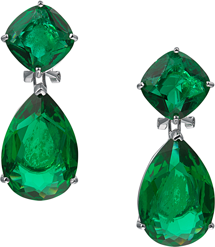 Banner Royalty Free Download Angelina Omega Green Earrings - Silver Green Earrings Clipart (1200x1200), Png Download