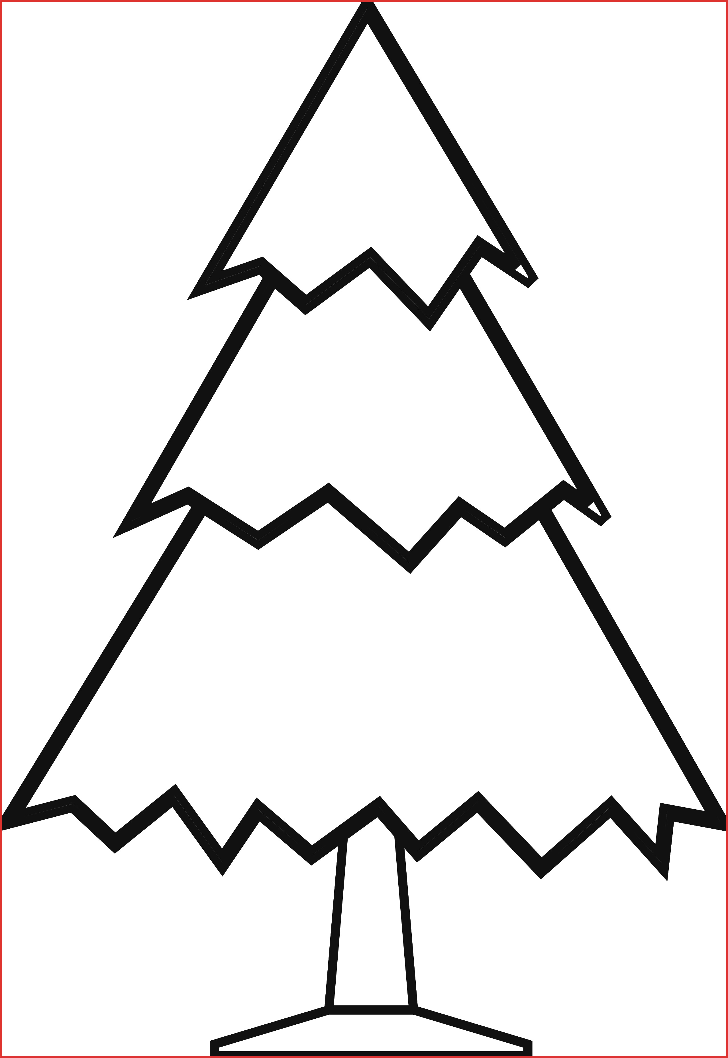 Simple 20black 20and 20white 20tree 20drawing - Christmas Drawings Ideas Easy Clipart (2555x3714), Png Download