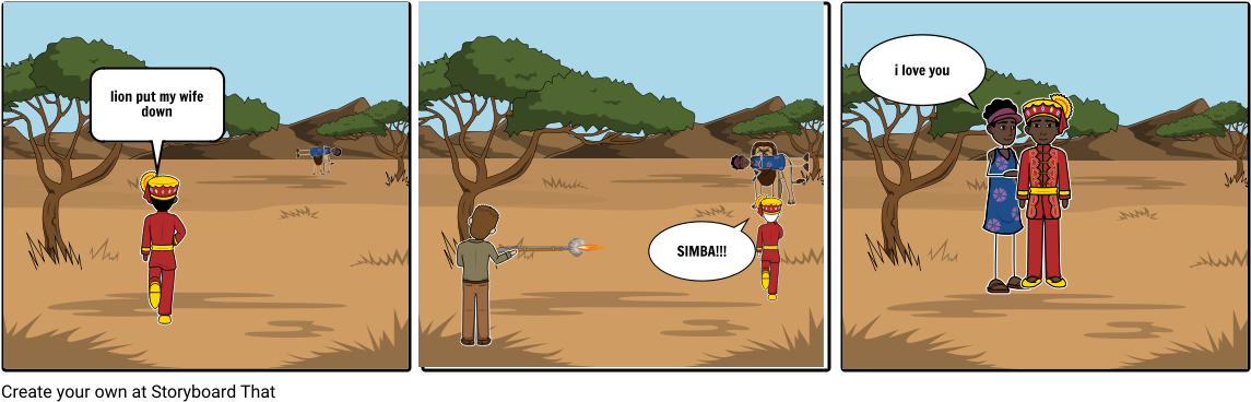 Simba - Storyboard Clipart (1164x385), Png Download