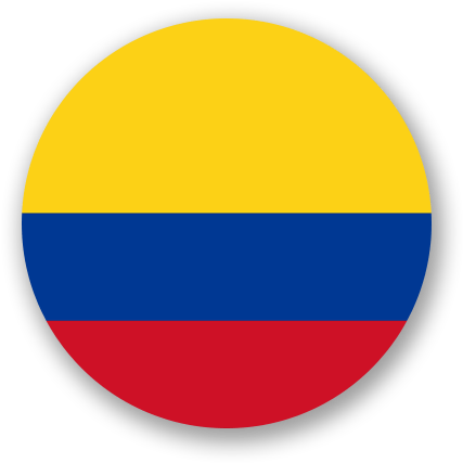 Colombia Flag Circle Vector Clipart (600x600), Png Download