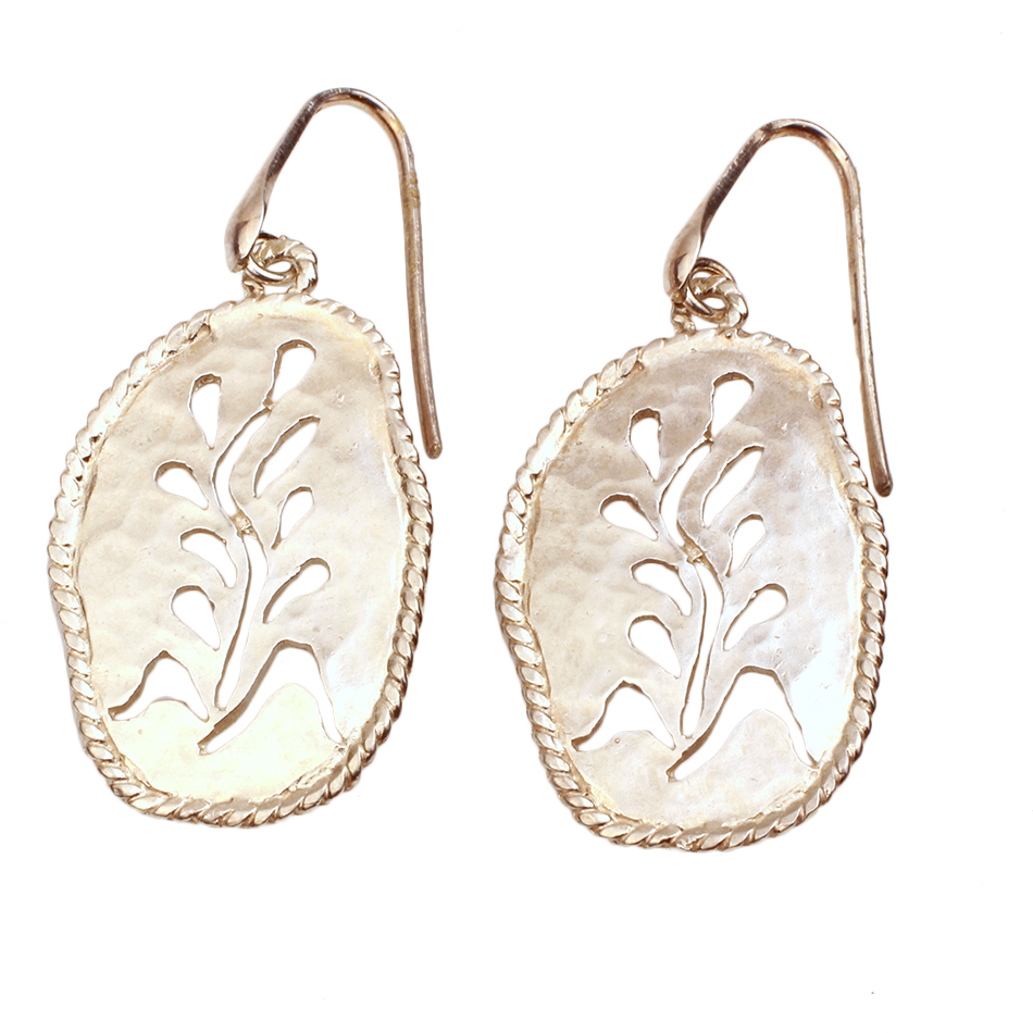 Sterling Silver Wheat Earrings - Earrings Clipart (1000x1000), Png Download