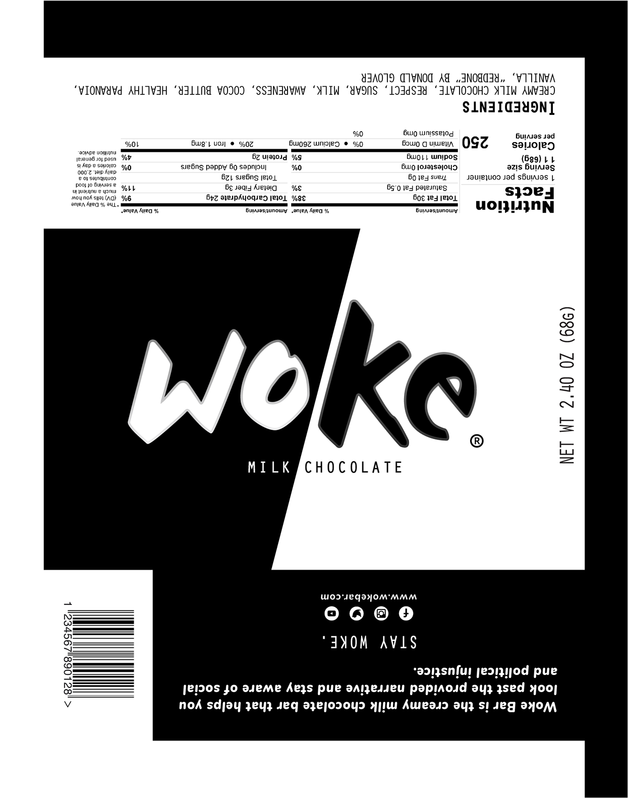I Decided To Make A "woke" Chocolate Bar - Poster Clipart (1920x2484), Png Download