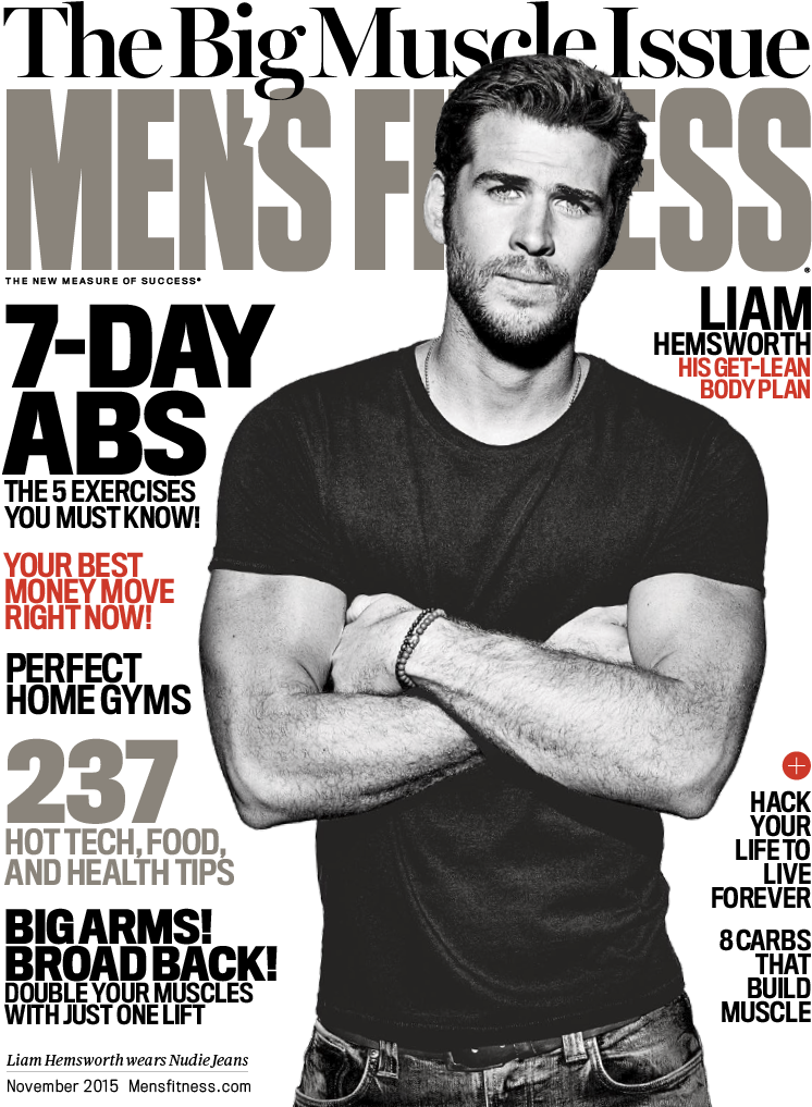 Liam Hemsworth For Men's Fitness Magazine - Men's Fitness Clipart (768x1024), Png Download
