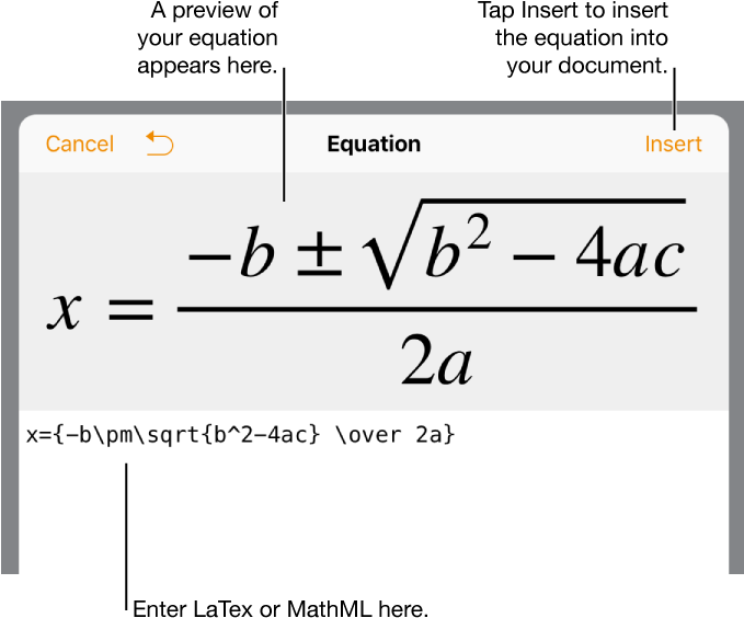 The Equation Editing Dialog, Showing The Quadratic - Formula Clipart (678x578), Png Download