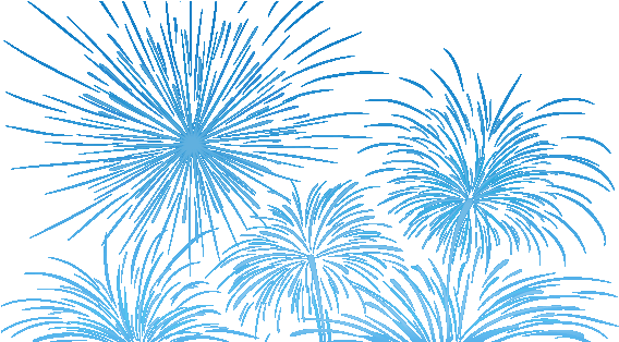Fireworks Png - Blue Fireworks Transparent Background Clipart (1200x315), Png Download