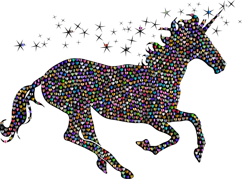 Horse Winged Unicorn Silhouette Sticker - Clip Art Unicorn Silhouette - Png Download (1016x750), Png Download
