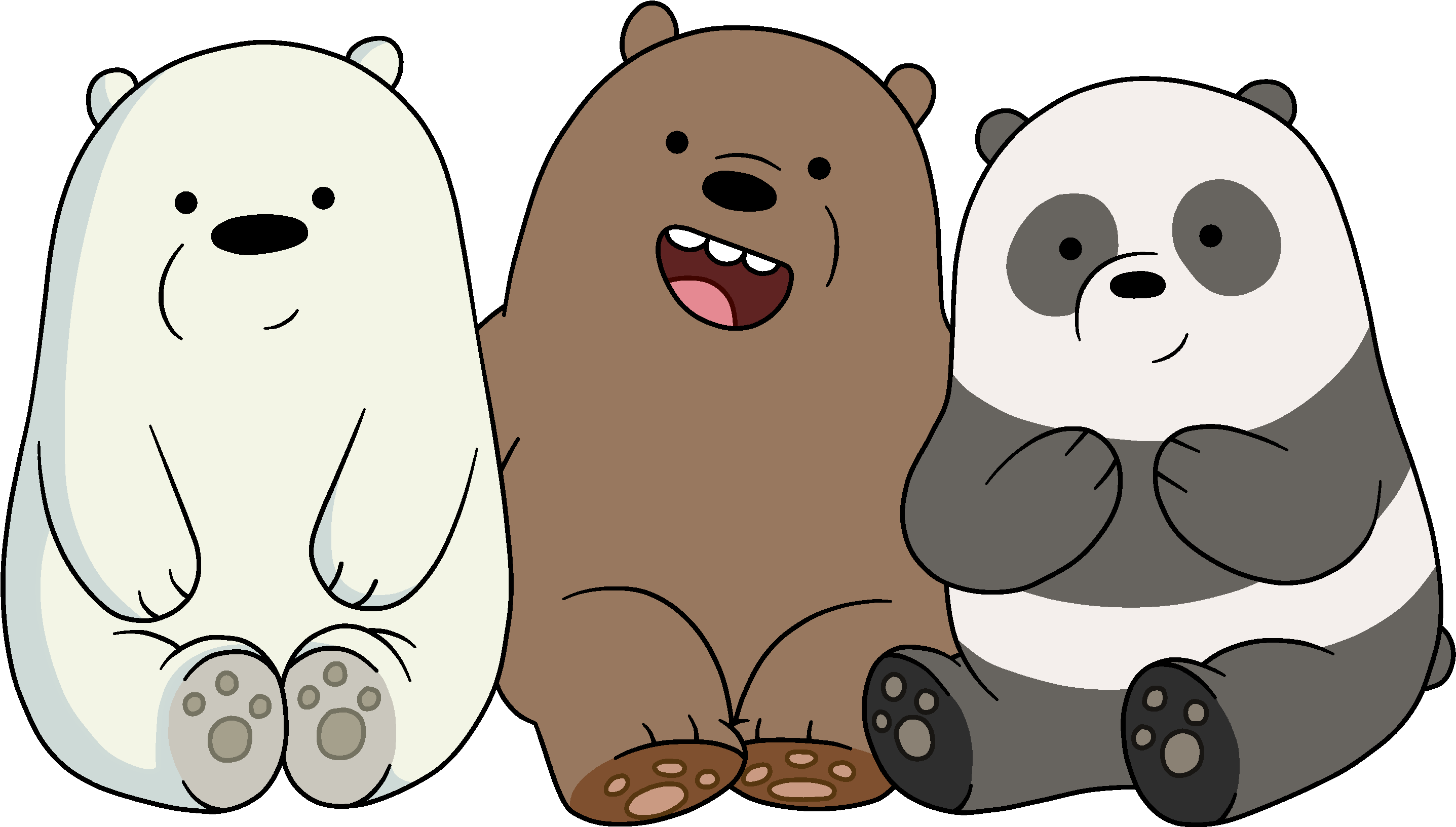 At The Movies - We Bare Bears Clipart (1024x585), Png Download