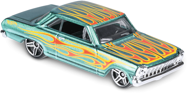 63 Chevy® Ii - Model Car Clipart (892x407), Png Download