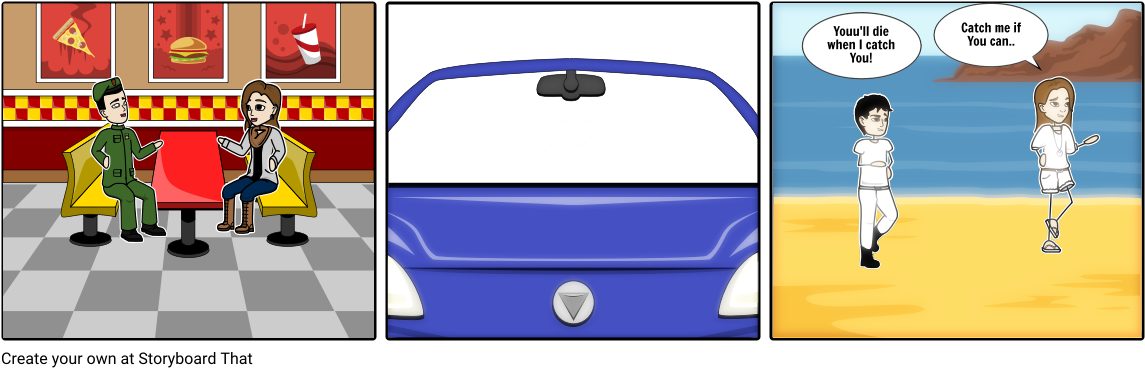 That Captain Big Boss & Beauty Syndrome - Burger Ad Story Board Clipart (1164x385), Png Download