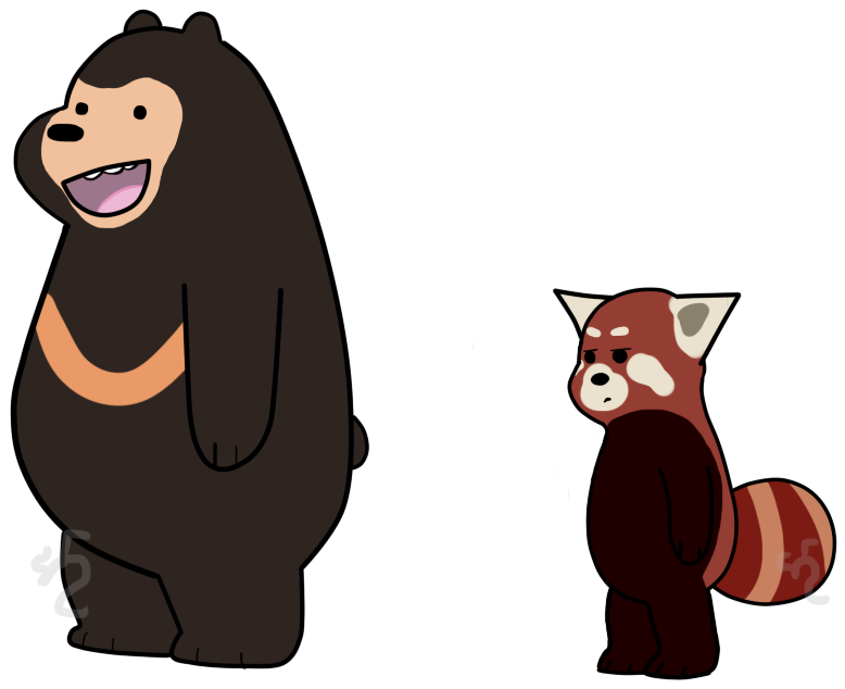 We Bare Bears- Sun And Red By Dragonflame7337 - Cartoon Clipart (1000x800), Png Download
