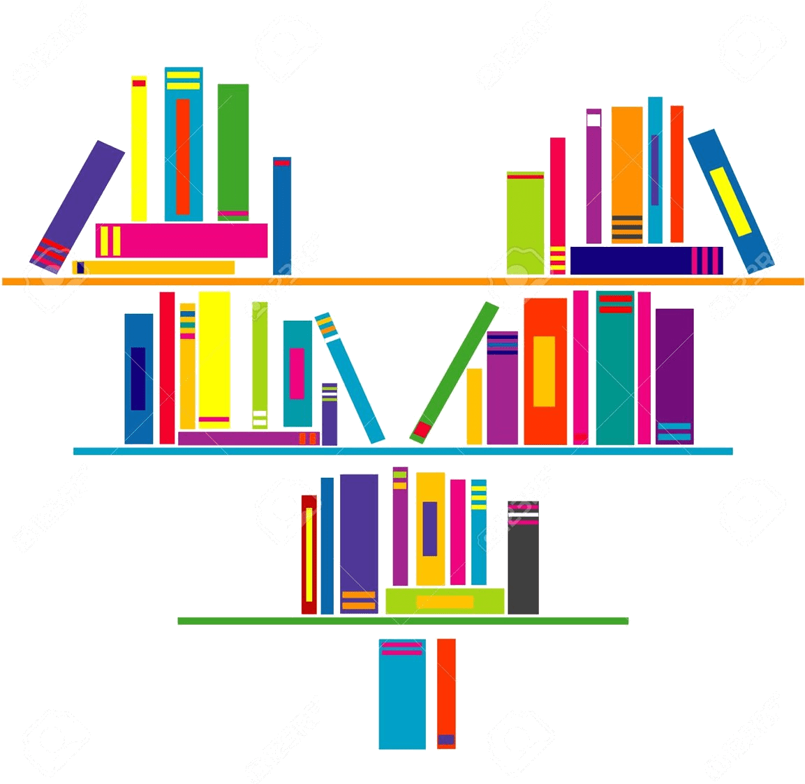 Books On Shelf Clip Art Free - Shelf - Png Download (1176x1176), Png Download