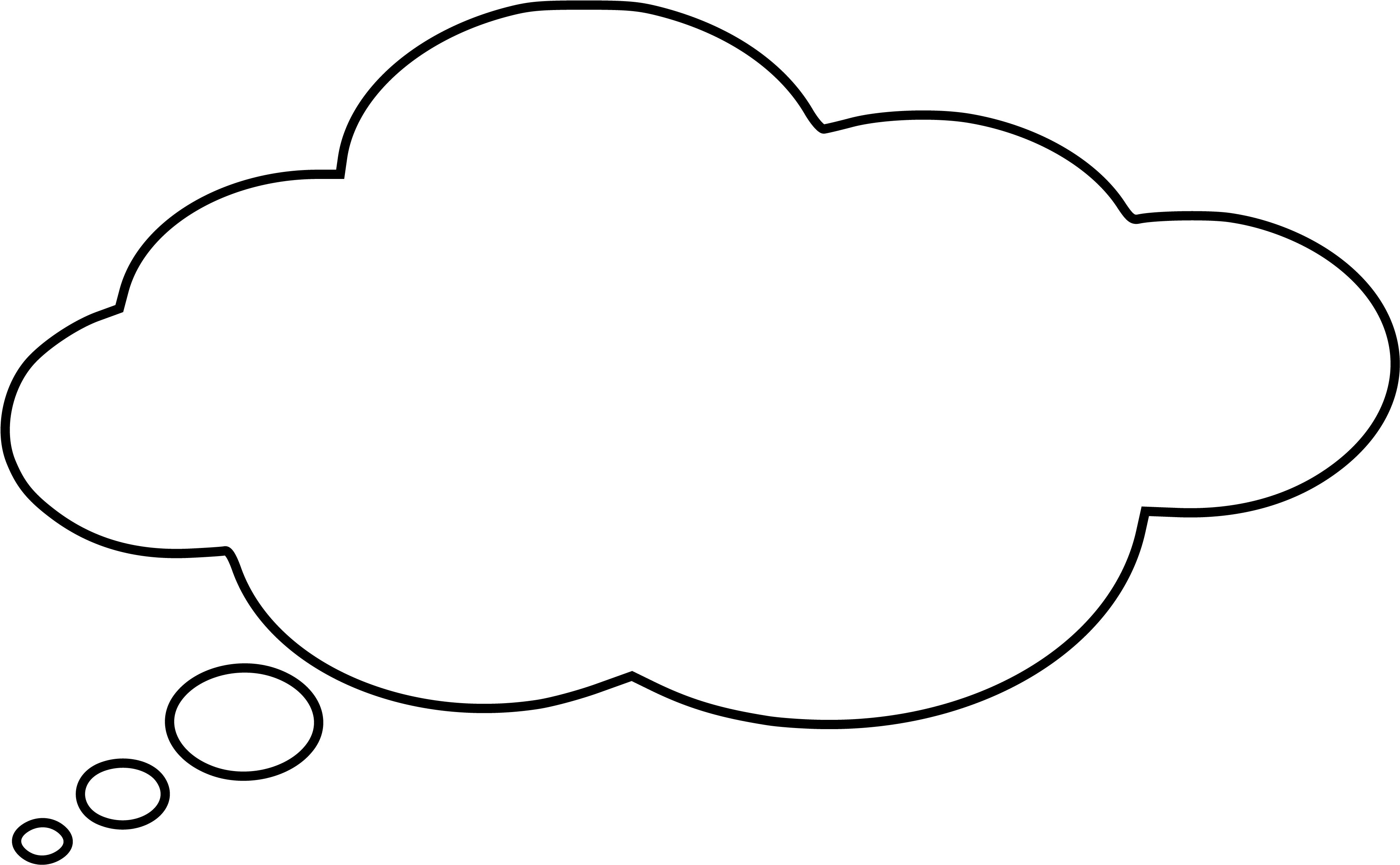 Cloud Thinking Thought - White Thought Bubble Clipart (960x593), Png Download