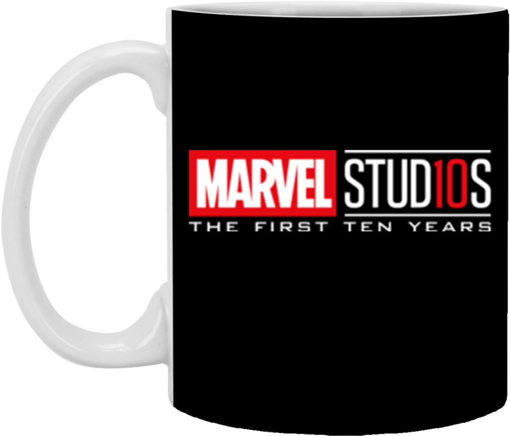 Marvel Studios First Ten Years White Logo Graphic - Marvel Studios Clipart (1009x864), Png Download