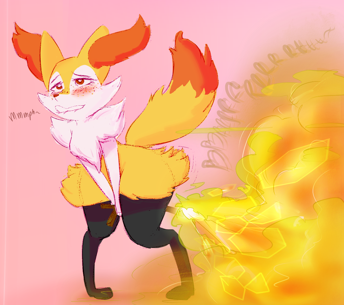 Braixen Poot - Furry Farting Clipart (1152x1022), Png Download.
