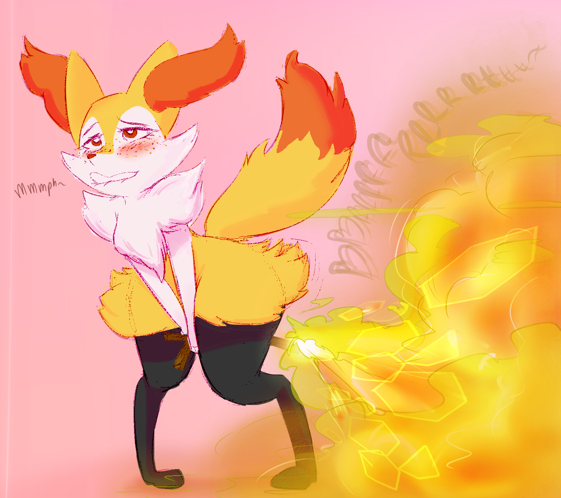 Braixen Poot - Furry Farting Clipart (1152x1022), Png Download