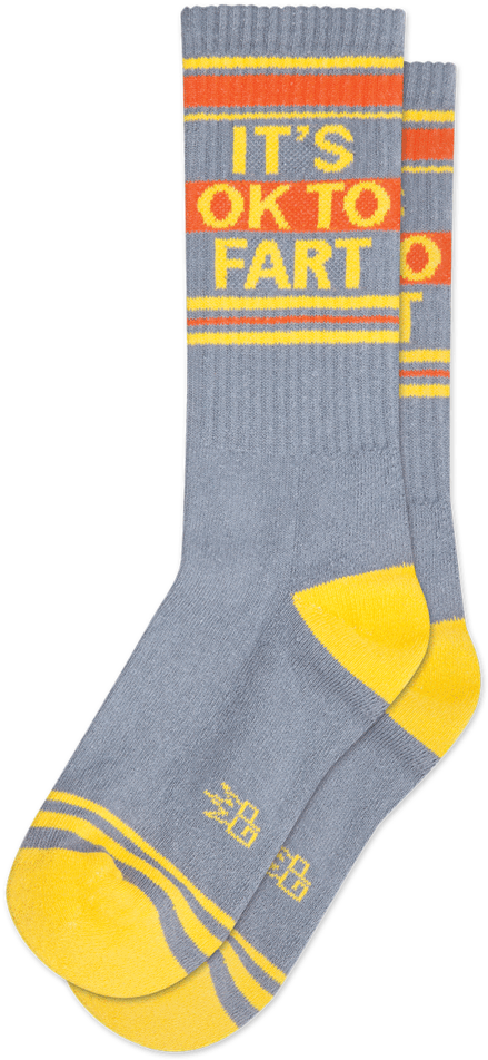 It's Ok To Fart Socks Clipart (898x1024), Png Download
