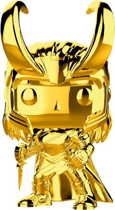 The First Ten Years - Gold Chrome Loki Funko Clipart (530x730), Png Download