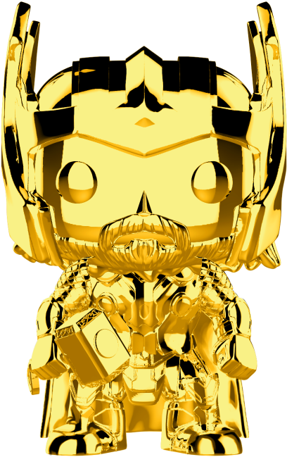 The First Ten Years - Chrome Gold Marvel Pops Clipart (497x687), Png Download