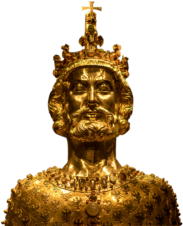 Bust Png - Golden Statue Png Clipart (624x720), Png Download