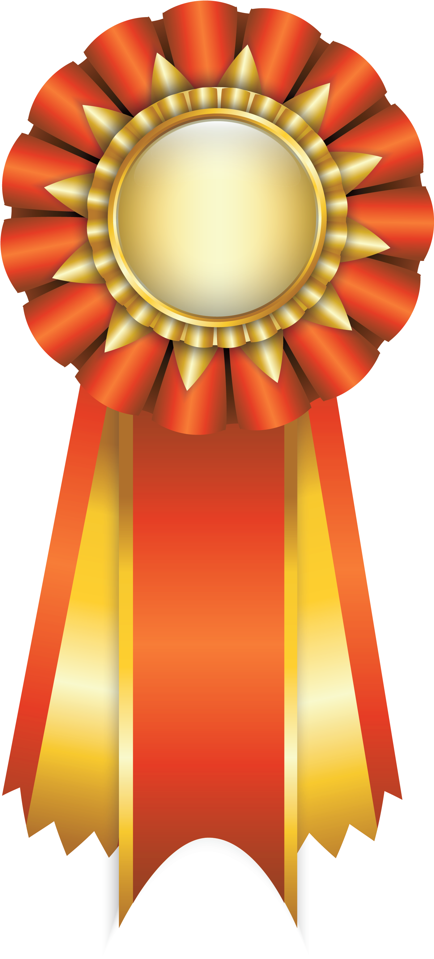 Orange Rosette Ribbon Png Clipart Picture - Blue Ribbon Award Png Transparent Png (1663x3333), Png Download