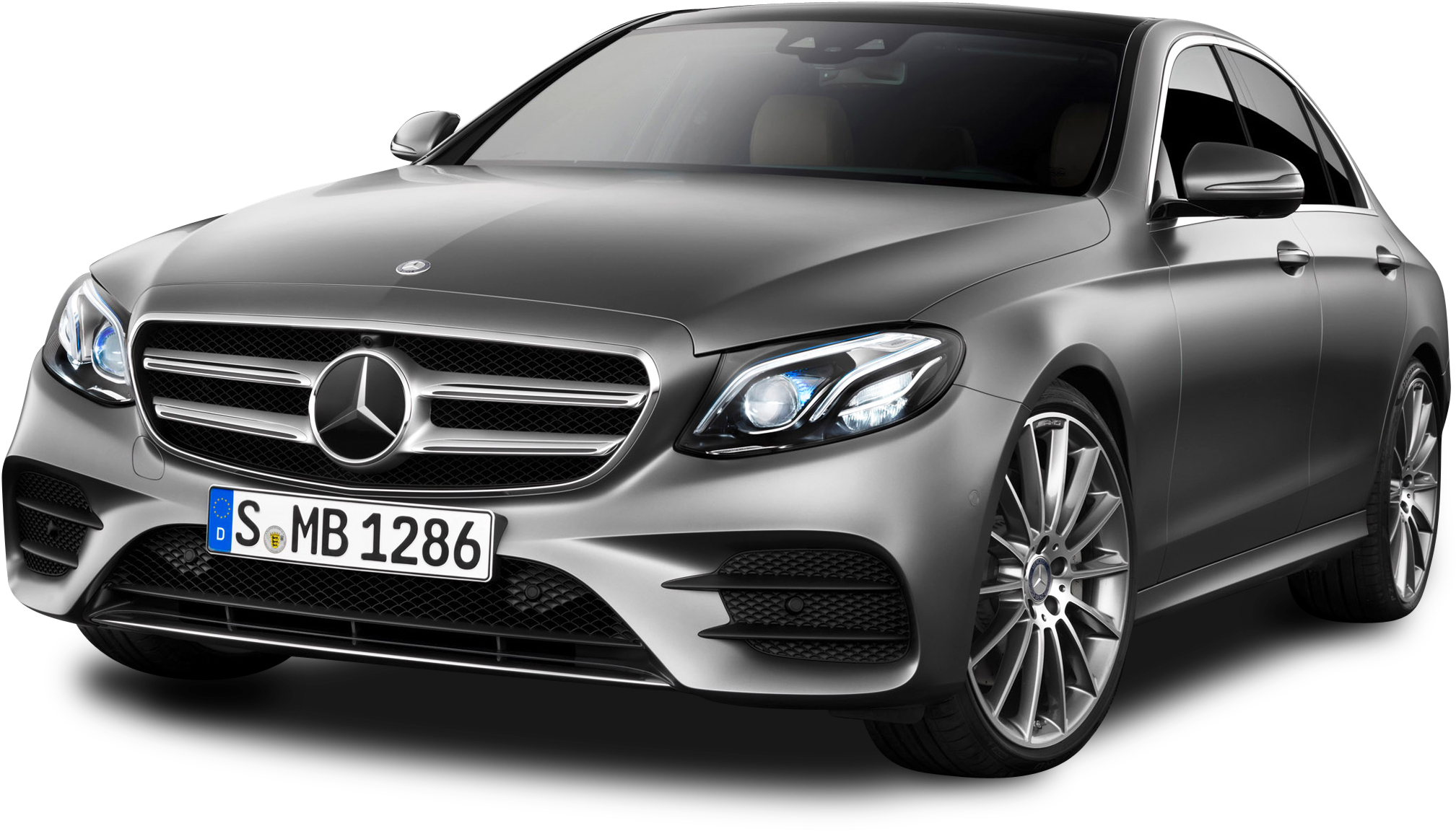 Grey Mercedes Benz E Class Car - Mercedes Benz Car Png Clipart (2196x1302), Png Download