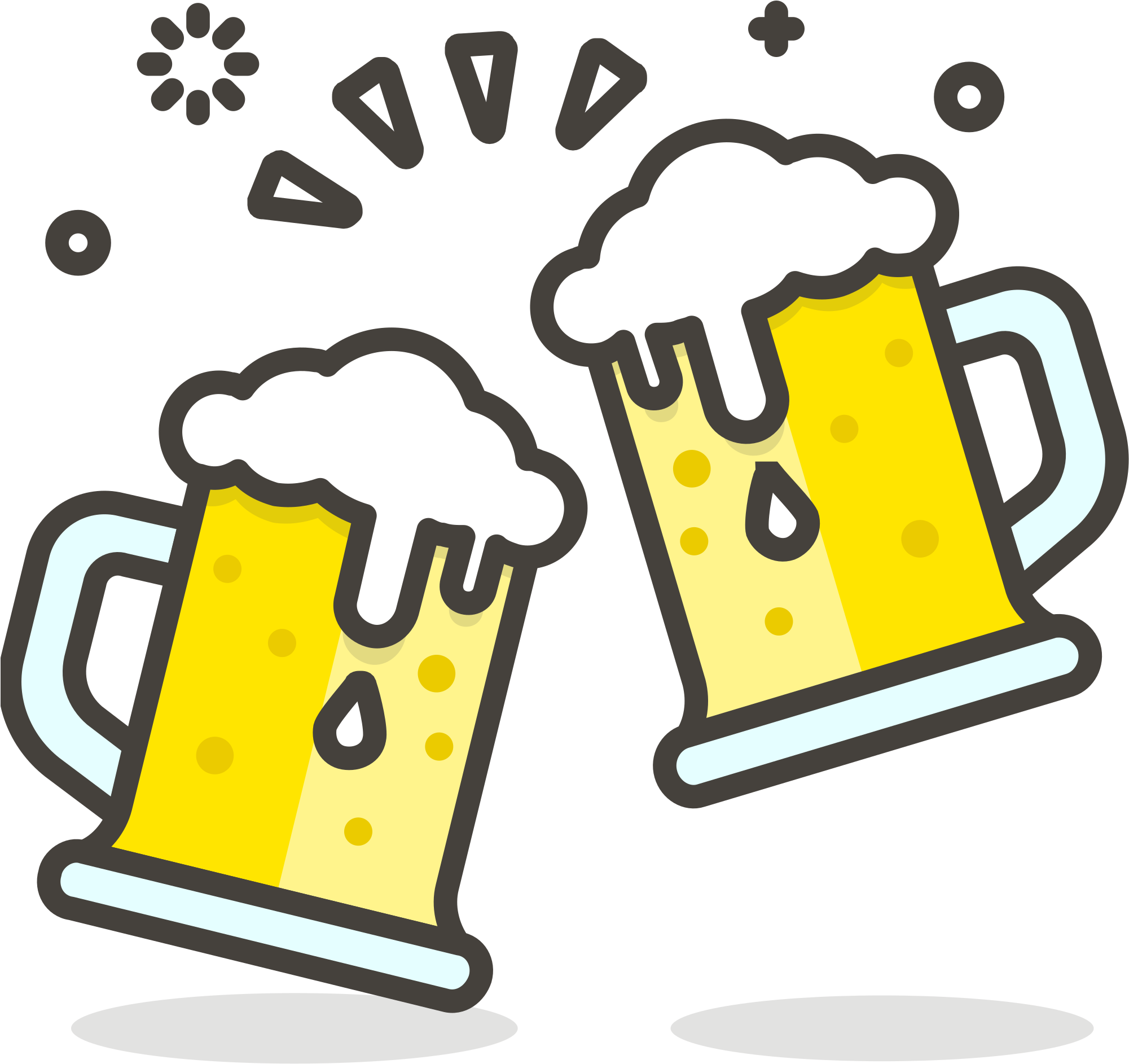 Open - Clinking Beer Mugs Clipart (2000x2000), Png Download