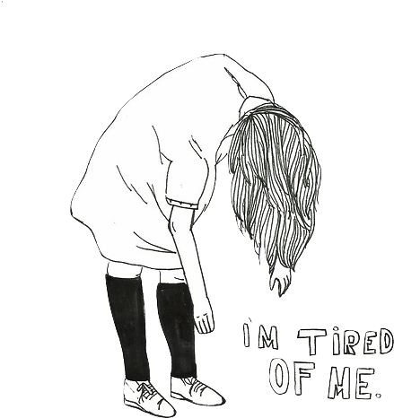 I M Tired Of Me Clipart (500x643), Png Download
